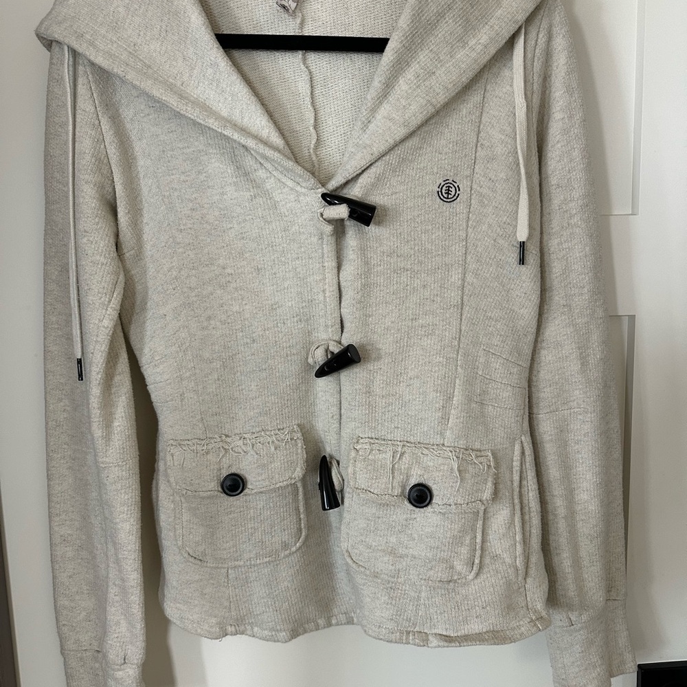 Element Cream Toggle Utility Jacket